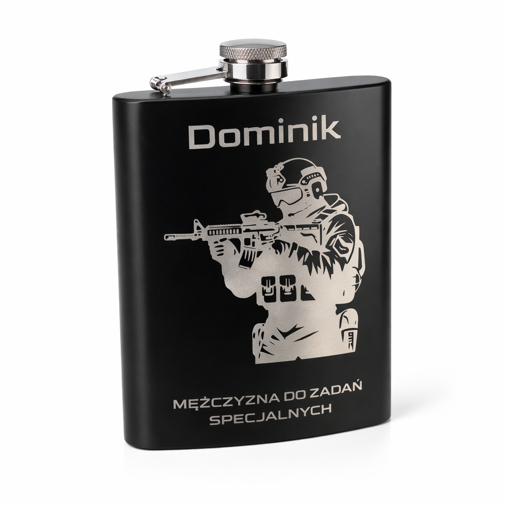 Piersiówka z grawerem dla mężczyzny - personalizowany prezent na urodziny